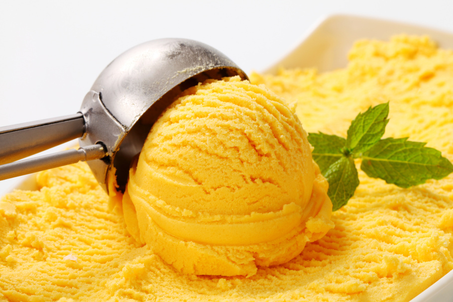 Yellow ice cream