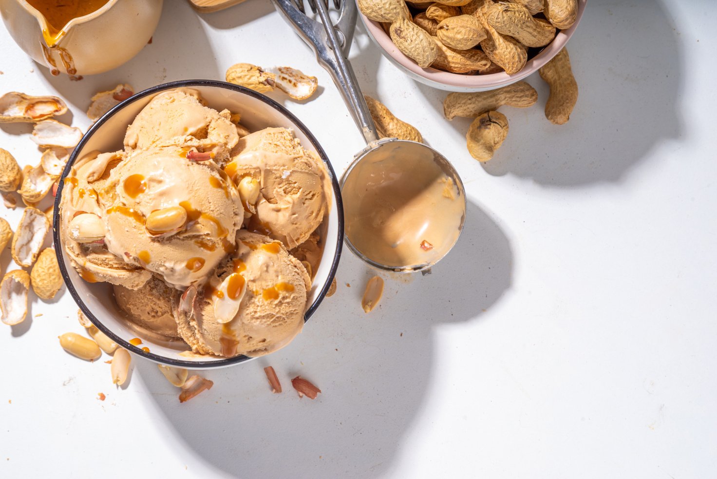 Peanut butter ice cream balls